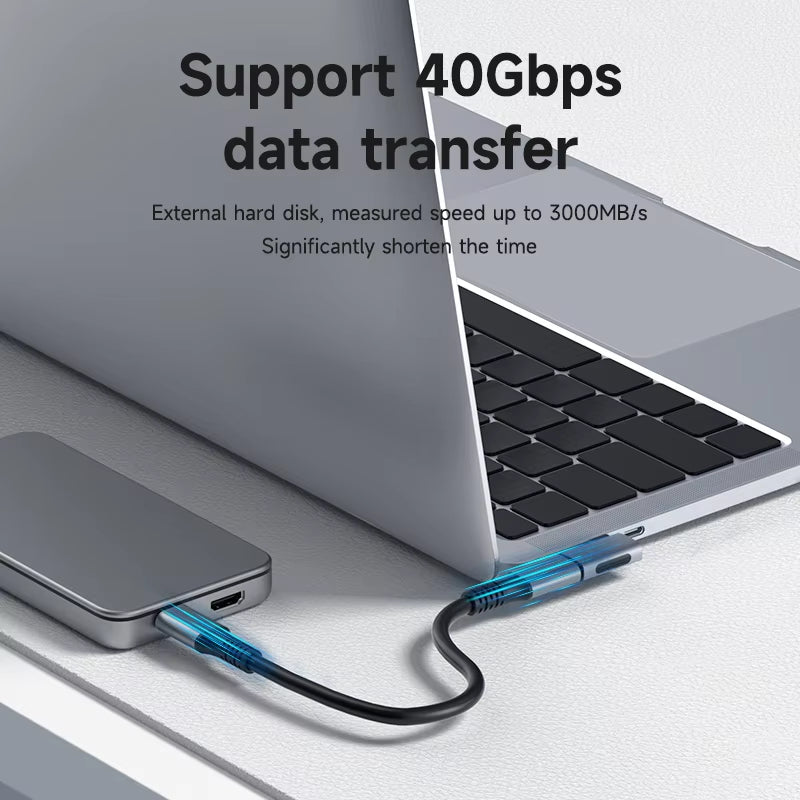 240W USB C to C Adapter 40Gbps 8K 60Hz 90 Degree Converter USB4 Adapter for Thunderbolt 4/3 Macbook Iphone 17 Pro Tablet